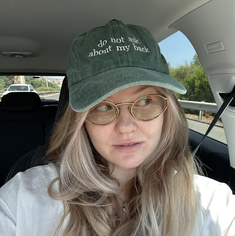 Lime “Do Not Ask About My Back” cap